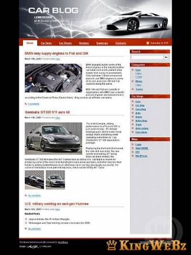 Готовый PSD макет - Car blog