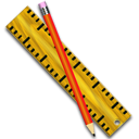 Иконка карандаша и линейкой