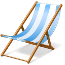 Иконка пляжного шезлонга