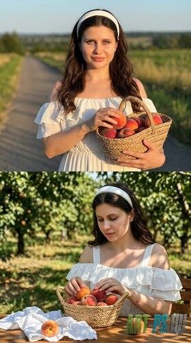 Промты для ИИ: Летняя эстетика в персиковом саду (Country Lifestyle)