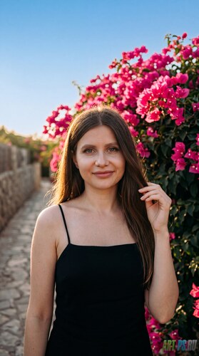 Летний ИИ-портрет у розового куста: готовый промт для фотосессии